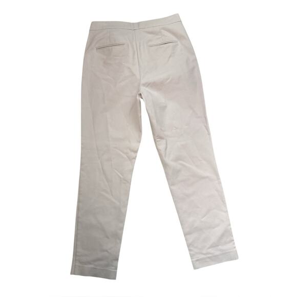 Ann Taylor High Rise Stretch Cotton Ankle Trouser Pants | Light Pink | 12 Tall - Picture 4 of 10